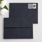 PONATIA 50 Pieces 5x7 Envelopes, A7 Envelopes Self Seal for Weddings, Invitation Cards, Photos, Postcards, Greeting Cards Mailing, Baby Shower, Graduation, Christmas Gift Cards (Black)