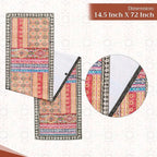 Maison d' Hermine Table Runner 100% Cotton Single Layer Table Runners 72 inches Long for Thanksgiving Christmas Decorations Home Kitchen Dining Party Wedding (Ispahan, 14.5" x 72")