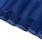 MDS Pack of 150 PCS Organza Chair Sashes Wider Dining Chair Bows Ribbon Tie Back for Wedding Party Birthday Bridal Shower Reception Event Banquet Home Chair Cover Decoration - Navy Blue