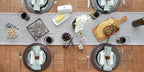 DII Woven Basic Tabletop Collection, Chevron Table Runner, 15x72, Stone Blue