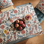 patdrea Designer Vintage Linen Tablecloth for Rectangle Table,French Soft Durable Floral Tablecloths,Colorful Table Cover for Kitchen Dining,Parties,Christmas,Thanksgiving,Party,55"x71"-Puno