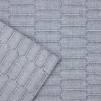 Martha Stewart Honeycomb Modern Farmhouse Reversible Table Runner, Blue, 15"x72"
