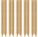 Juvale Satin Twist Tie Bows - Gold Twist Tie Bow Accents - Mini Ribbons for Crafts & Treat Bag Decor - 100 Pack, 3 x 2.5 in, 5.7 in Bands