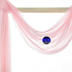 MDS Halloween Chiffon Draping Fabric - 1 Panel, 30" Wide x 100ft Long - Sheer Spooky Arbor & Canopy Drapery for Haunted House Backdrops, Party Ceilings, DIY Costumes & Themed Events - Blush Pink