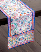 Maison d' Hermine Table Runner 100% Cotton Single Layer Table Runners 108 inches Long Decorative for Home Kitchen Dining Party Wedding Bridal Shower Spring Summer (Indian Floral, 14.50" x 108")