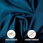 Ascoza 2pack 60x120 Inch Peacock Blue Rectangular Tablecloth 6 Feet Table Cloth in Polyester Fabric for Wedding/Banquet/Restaurant/Parties