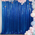 ShinyBeauty Royal Blue 8FTx8FT Sequin Photo Backdrop Sequin Backdrop Curtains Photography Backdrop Happy Birthday Backdrop for Party Chirismas Wedding Prom