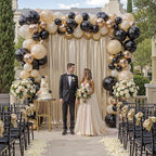 10x10ft Thick Champagne Glitter Backdrop Curtain Panels for Parties, Wrinkle Free Sequin Sparking Photo Backdrop Drapes, 2 Panels 5x10ft Shimmer Back Drop Cloth for Wedding Birthday Photography
