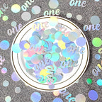 One Birthday Confetti Iridescent Baby First Birthday Decorations Circle Table Scatter Baby Shower The First Year Anniversary Party Table Decor Supplies 300PC