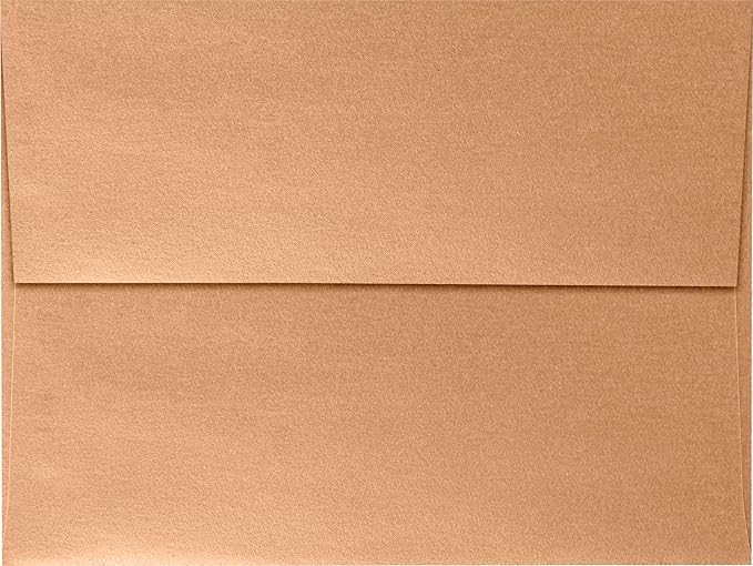 LUXPaper A7 Invitation Envelopes | Peel & Press | 5 1/4" x 7 1/4" | Copper Metallic | 80lb. Text | 500 Qty