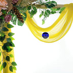 MDS Halloween Chiffon Draping Fabric - 1 Panel, 30" Wide x 75ft Long - Sheer Spooky Arbor & Canopy Drapery for Haunted House Backdrops, Party Ceilings, DIY Costumes & Themed Events - Yellow