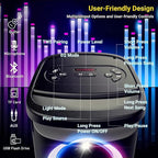 Portable Bluetooth Speaker: 160W Peak Powerful Loud Sound Deep Bass Wireless Boombox Large Subwoofer 15 Hours Battery Life Fast Charging