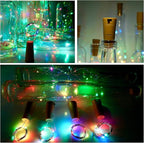 Wine Bottle Lights with Cork 15Pack 10 LED 40 Inches Battery Operated Silver Wire Liquor Fairy Mini String Lights for Party Christmas Halloween Wedding Decoration