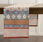 Maison d' Hermine Table Runner 100% Cotton Single Layer Table Runners 108 inches Long for Thanksgiving Christmas Decorations Home Kitchen Dining Party Wedding (Romane, 14.5" x 108")