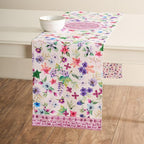 Maison d' Hermine Table Runner 100% Cotton Double Layer Table Runners 108 inches Long Decorative for Home Kitchen Dining Party Baby Shower Wedding Bridal Shower Spring Summer (Chardon, 14.50" x 108")