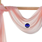MDS Halloween Chiffon Draping Fabric - 1 Panel, 30" Wide x 50ft Long - Sheer Spooky Arbor & Canopy Drapery for Haunted House Backdrops, Party Ceilings, DIY Costumes & Themed Events - Dusty Rose