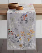 Maison d' Hermine Table Runner 100% Cotton Double Layer Table Runners 72 inches Long for Thanksgiving Christmas Decorations Home Kitchen Dining Party Wedding (Equinoxe - Grey, 14.5" x 72")
