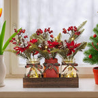 3 Pcs Mason Jar Centerpiece Decorations for Christmas Table Decor Farmhouse Coffee Table Decor Christmas Kitchen and Room Decor,Red