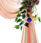 MDS Halloween Chiffon Draping Fabric - 2 Panel, 30" Wide x 40ft Long - Sheer Spooky Arbor & Canopy Drapery for Haunted House Backdrops, Party Ceilings, DIY Costumes & Themed Events - Coral Peach