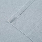 Vision Home Blue Grey Pinch Pleated Semi Sheer Curtains Textured Linen Blended Light Filtering Window Curtains 112 inch for Living Room Bedroom Pinch Pleat Drapes with Hooks 2 Panels 40" Wx112 L