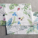 Maison d' Hermine Table Runner 100% Cotton Double Layer Table Runners 72 inches Long Decorative for Home Kitchen Dining Party Baby Shower Wedding Bridal Shower Spring Summer (Tropiques, 14.50" x 72")