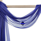 MDS Halloween Chiffon Draping Fabric - 2 Panel, 30" Wide x 20ft Long - Sheer Spooky Arbor & Canopy Drapery for Haunted House Backdrops, Party Ceilings, DIY Costumes & Themed Events - Royal Blue