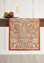 Maison d' Hermine Table Runner 100% Cotton Single Layer Table Runners 48 inches Long for Thanksgiving Christmas Decorations Home Kitchen Dining Party Wedding (Kashmir Paisley, 14.5" x 48")