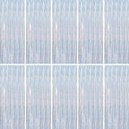 BTSD-home 10 Pack Laser Silver Foil Fringe Curtain Metallic Streamer Party Decorations Photo Booth Backdrop Door Curtains for Wedding Birthday Baby Shower Bachelorette Halloween