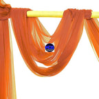 MDS Halloween Chiffon Draping Fabric - 2 Panel, 30" Wide x 20ft Long - Sheer Spooky Arbor & Canopy Drapery for Haunted House Backdrops, Party Ceilings, DIY Costumes & Themed Events - Orange