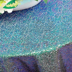 ShinyBeauty 36”x36” Iridescent Green Sequin Tablecloth - Glittery Overlay for Small Tables, Perfect for Birthday & Baby Shower Decor, Sparkly & Durable