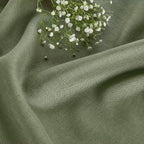 Solino Home Linen Tablecloth 60 x 90 Inch - 100% Pure Linen Oil Green Table Cloth for Rectangle Tables - Fete, Machine Washable Tablecloth for Fall, Autumn, Thanksgiving, Christmas