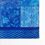 Maison d' Hermine Table Runner 100% Cotton Double Layer Table Runners 72 inches Long Decorative for Kitchen Dining Party Baby Shower Wedding Bridal Shower Spring Summer (Indigo Love, 14.50" x 72")