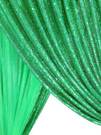 QueenDream Green Sequin Backdrop Curtain Party Backdrop Curtain 8ft x 8ft for Glitter Birthday Wedding Curtains