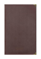Goodsmart Pajco Style Restaurant Menu Covers – Pack of 10, Side-Loading Menu Holders, Single Stitched Edge, Clear Vinyl Menu Sleeves, Leatherette Trim, Gold Corners, Burgundy, 2 View (8.5" x 14")