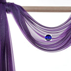 MDS Halloween Chiffon Draping Fabric - 1 Panel, 30" Wide x 50ft Long - Sheer Spooky Arbor & Canopy Drapery for Haunted House Backdrops, Party Ceilings, DIY Costumes & Themed Events - Cadbury Purple