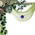 MDS Halloween Chiffon Draping Fabric - 1 Panel, 30" Wide x 20ft Long - Sheer Spooky Arbor & Canopy Drapery for Haunted House Backdrops, Party Ceilings, DIY Costumes & Themed Events - Sage Green