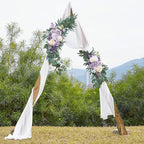 ponatia Wedding Arch Flowers (Pack of 2), Artificial Purple Flowers for Wedding Welcome Signs Decorations and Arch Flower for Ceremony Reception Decoraction (Lilac & Cream)