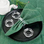 Clear Napkin Holder, Napkin Rings Set of 12, Fall Thanksgiving Christmas Napkin Rings, Festival Acrylic Napkin Ring Holders, Napkin Ring Bulk for Wedding, Party, Elegant Table Settings - CLEENTABLE