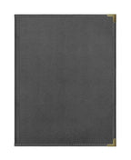 Goodsmart Pajco Style Restaurant Menu Covers – Pack of 10, Side-Loading Menu Holders, Single Stitched Edge, Clear Vinyl Menu Sleeves, Leatherette Trim, Gold Corners, Black, 2 View (8.5" x 11")