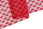 MDS Pack of 10 Wedding 12 x 108 inches Lace Table Runner for Wedding, Decorations for Birthday Parties, Banquets, Graduations, Engagements, and Runners fit Rectangle, Round Table- Red