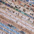 38 Rolls Vintage Washi Tape Set, Vintage Travel Stamp Map Scenery Art Letter Writable Decorative Tapes for Scrapbooking , Junk Journal Supplies, Bullet Journaling 5-25mm Wide 9.84ft long/Roll