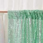 Poise3EHome Mint Green Sequin Backdrop Curtain, 2 Panels, 2FTx8FT, Polyester, for Party Wedding Sequence Decoration