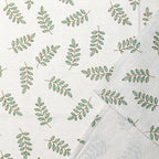 Pastoral Square Tablecloth - 52 x 52 Inch - Beige Linen Table Cloth - Washable Table Cover with Dust-Proof Wrinkle Resistant for Restaurant, Picnic, Bistro, Indoor and Outdoor Dining, Green Leaf