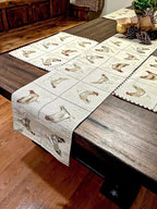 Tache Farmhouse Rooster Table Runner 90 inches Long Country Hens Chickens Antique Vintage Traditional Home Decorative Woven Tapestry Long Kitchen Dining Table Runners, 13x90