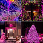 LAMPHOME 33ft Valentine's Day String Lights, Christmas Decorative Mini Lights, 100 LED Pink Fairy Starry String Lights Plug in, 11 Lighting Modes for Valentines Day Tree Decorations (Pink)