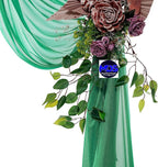 MDS Halloween Chiffon Draping Fabric - 1 Panel, 30" Wide x 30ft Long - Sheer Spooky Arbor & Canopy Drapery for Haunted House Backdrops, Party Ceilings, DIY Costumes & Themed Events - Emerald Green