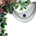MDS Halloween Chiffon Draping Fabric - 2 Panel, 30" Wide x 50ft Long - Sheer Spooky Arbor & Canopy Drapery for Haunted House Backdrops, Party Ceilings, DIY Costumes & Themed Events - Gray