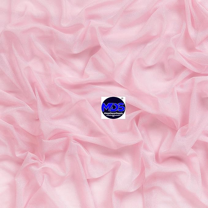 MDS Halloween Chiffon Draping Fabric - 1 Panel, 30" Wide x 40ft Long - Sheer Spooky Arbor & Canopy Drapery for Haunted House Backdrops, Party Ceilings, DIY Costumes & Themed Events - Blush Pink