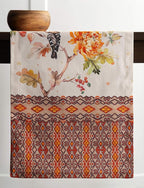 Maison d' Hermine Table Runner 100% Cotton Single Layer Table Runners 90 inches Long for Thanksgiving Christmas Decorations Home Kitchen Dining Party Wedding (Kelim - Prairie, 14.5" x 90")