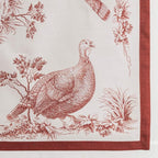 Maison d' Hermine Table Runner 100% Cotton Single Layer Table Runners 48 inches Long for Thanksgiving Christmas Decorations Home Kitchen Dining Party Wedding (Holy Jouy - Red, 14.5" x 48")